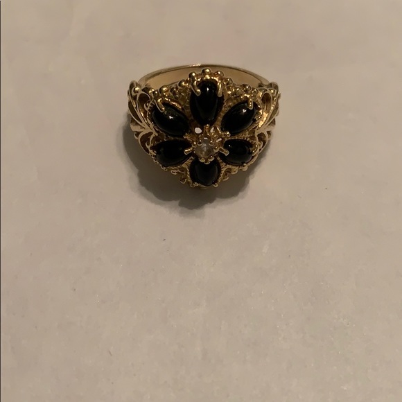 14k Yg Jewelry Firm Price Clear Out Salegold Black Onyx Ring Poshmark